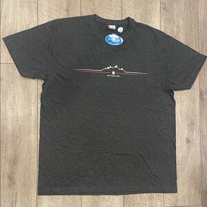 Switzerland Gray Swiss Alps Mountain Minamalist Graphic Men's Gray T-Shirt XL